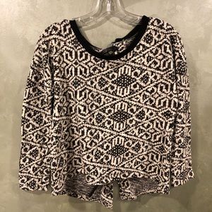 black & white sweater